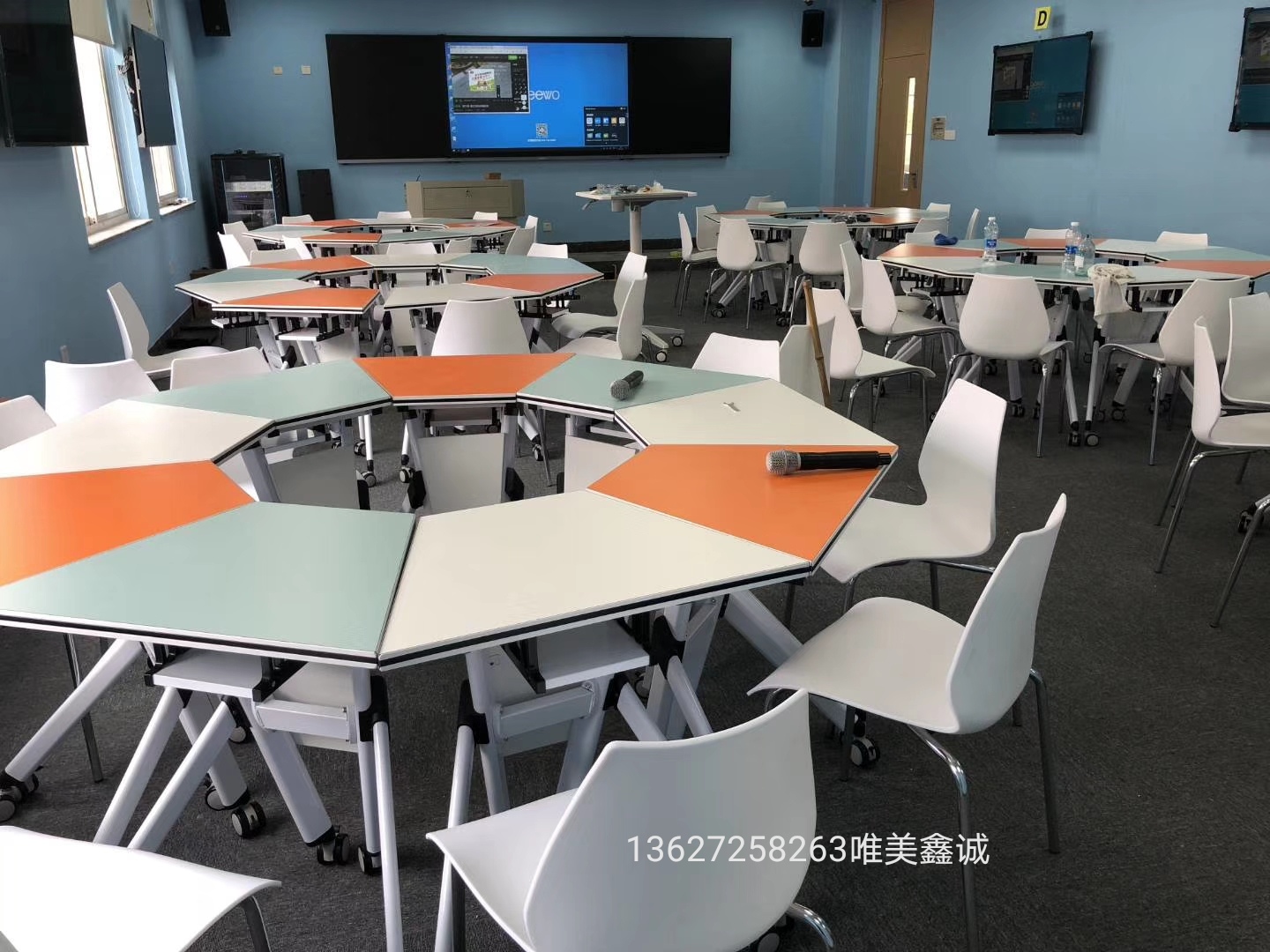 鋼架培訓桌WM-HY-008